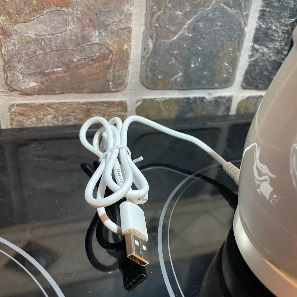 Sparoom Snowman Ceramic Oil Diffuser with USB cord to settings & off button
